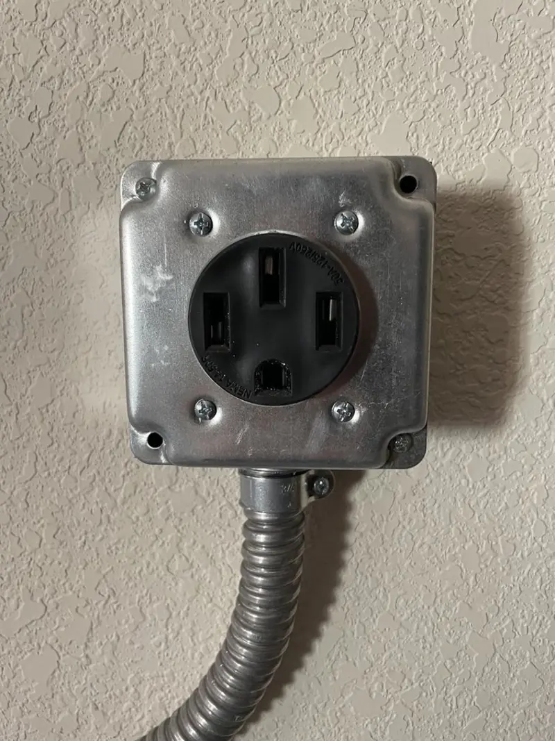 NEMA 14-50 outlet installed for Electrical Panel Upgrade in Oakhurst